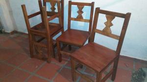 Vendo 6 sillas de madera Grevillea Robusta