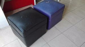 asientos puff violeta - negro