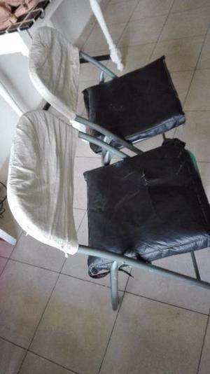 sillas plegables con almohadón