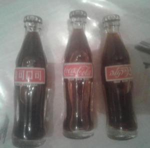 Botellas miniatura de Coca Cola