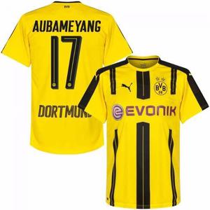 Camiseta Dortmund 17 Aubameyang Titular  Ho