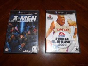 Dos juegos para Nintendo Gamecube Game Cube NBA y X-Men en