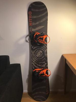 Tabla Snowboard Nitro Cinema 159 Cm Wide + Fijaciones Union