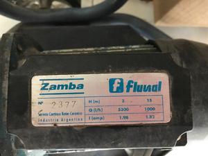 Bomba fluvial marca Zamba con carro