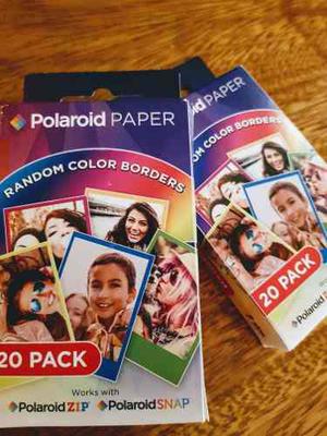 Cartucho/papel Polaroid Zink 2x3 Snap Z Borde Color X20
