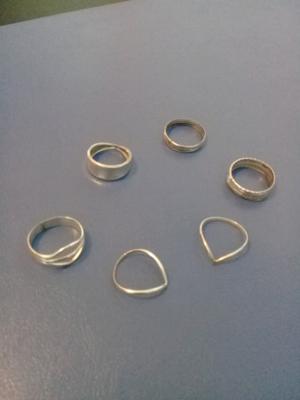 Lote anillos plata 925