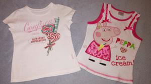 Remera Cheeky y remera Peppa Talle 3