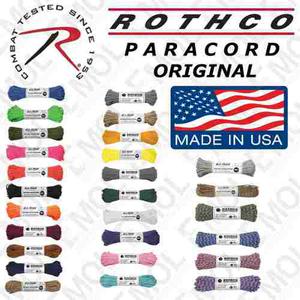 Cuerdas Rothco Paracord 550lb Tipo 3 Todos Los Colores Usa