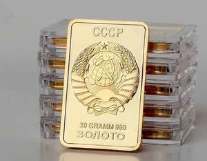 Rusia Cccp Lingote Conmemorativo-bañado Oro -subasta