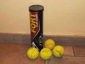 Tubo de Pelotas de Tenis Dunlop Fort All Court x 4 Usadas en