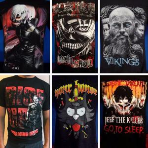 remeras anime/video juegos/series/peliculas