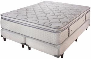 Conjunto Sommier King 2x2x33 Doble Pillow Resorte Premium