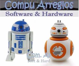 Pendrive 16 Gb Star Wars R2d2 Arturito Bb-8 / Compu Arreglos