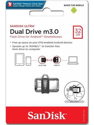 Pendrive Sandisk Ultra Dual Drive 32gb Usb M3.0 P/celular