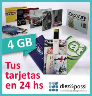 Pendrive Tarjeta Con Logo Full Color, Ideal Empresas