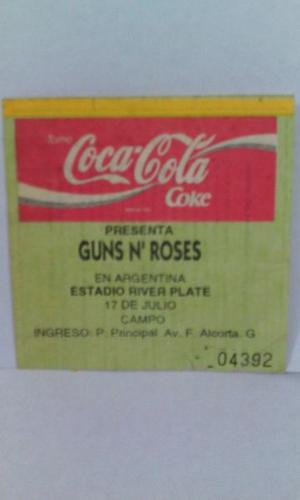 Entrada Guns N´Roses 17 de julio  estadio River Plate