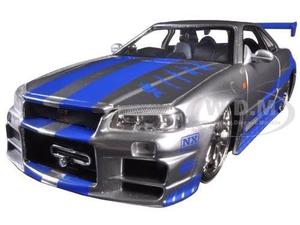 Brian's Nissan Gtr Skyline R34 Fast & Furious 1/24 By Jada