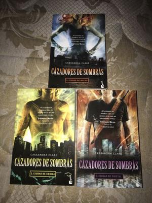 Cazadores de sombras libro 1, 2 y 3 (booket)