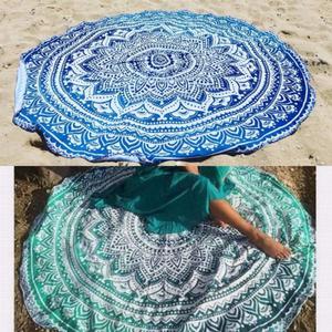 Lona Playa Redonda Mandala Yoga Tapiz Mantel Cubre Sillon