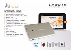 TABLET PC BOX DE 7 PULGADAS, QUADCORE, 8GB, WIFI. NUEVAS