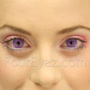 lentes de contacto halloween violetas