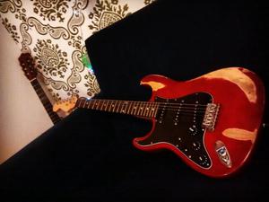 Guitarra Zurda Left Fender Squier mics mex 90' y clavijas