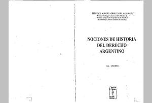 Nociones De Derecho De La Historia Argentina. Libro Digital