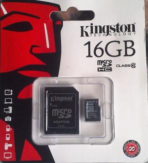 VENDO MEMORIA MICRO SD KINGSTON 16GB CLASE 10 ORIGINAL
