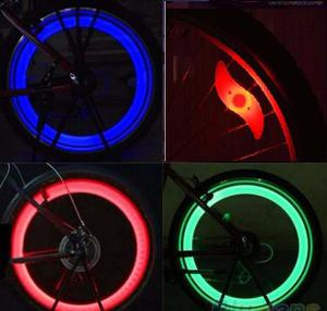 Luz Led De Rueda Bici 3 Modos Flash(azul-verde-rojo-multicol