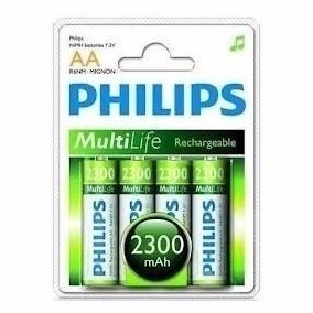 Pilas Baterias Recargables Philips Aa  Mah X 4 Unidades