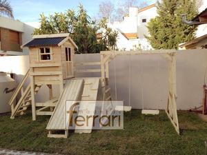 juegos j3 casita infantil mangrullo con casita DE MADERAS