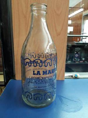 Botella De Leche Antigua La Martona De 1l