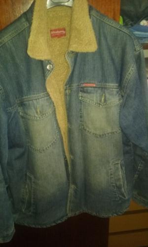 Campera de jeans con corderito xl