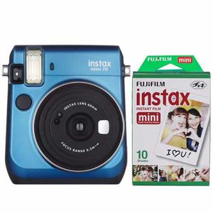 Fujifilm Instax Mini 70 Azul Tipo Polaroid 10 Fotos