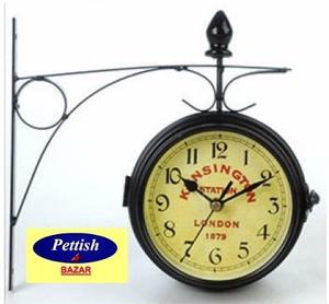 Reloj De Estacion Pared Colgante Antiguo Pettish