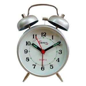 Reloj Despertador A Pila Pequeño Estilo Vintage Plateado
