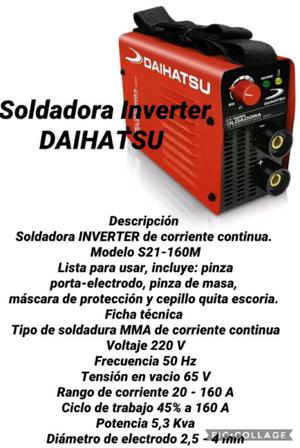 Soldadora Inverter DAIHATSU Nueva!!!