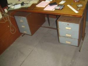 escritorio antiguo 6 cajones