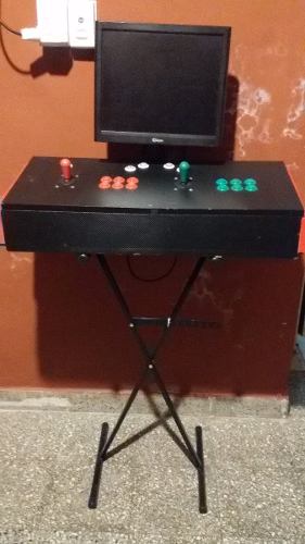 Arcade Video Juego Multijuegos + Monitor + Pie + Botones Led