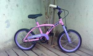 bicicleta pioneer luxury rodado 14 playera rosa y violeta