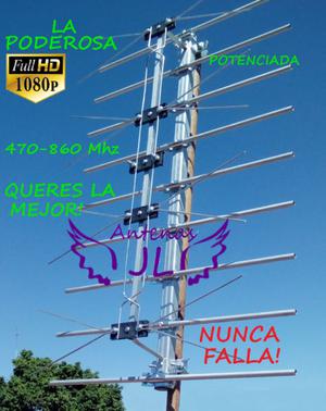 ANTENA TDA HD,+10 Mts DE CABLE SUPER ALCANCE, "NUNCA FALLA".