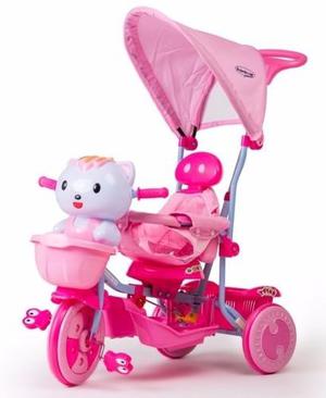 Triciclo Infantil Nena Bebe Kitty Musica Luces Envio Gratis