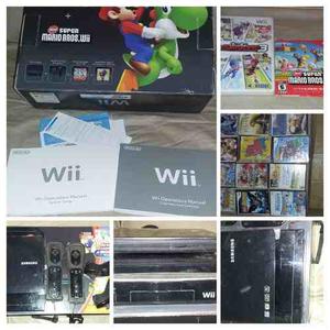 Nintendo Wii Flasheada Con Juegos Y Dos Controles
