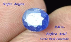 Piedra Coridón Zafiro Azul Natural Oval Facetado - 2.0 Cts.