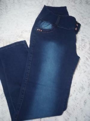 jeans con botones para mujeres elastizados