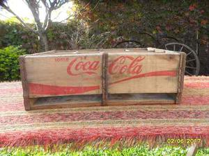 Antiguo Cajon De Coca Cola En Madera Para 12 Botellas
