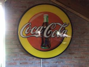 Cartel Coca Cola Vintage Con Luz Interior 100% Original