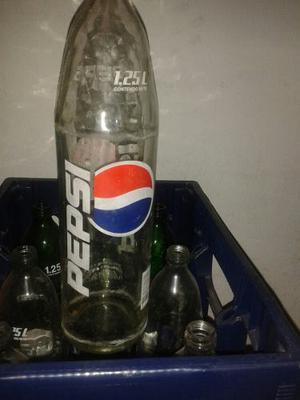 Envases De Pepsi Vidrio Litro Y Cuarto Vacias Lote Por 30