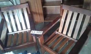 Juego de Sillon de ALGARROBO