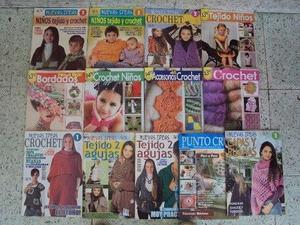 LOTE DE REVISTAS DE TEJIDO Y CROCHET. 13 EJEM